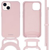 iMoshion Hoesje Geschikt voor iPhone 14 Hoesje Met Koord - iMoshion Color Backcover met afneembaar koord - Roze