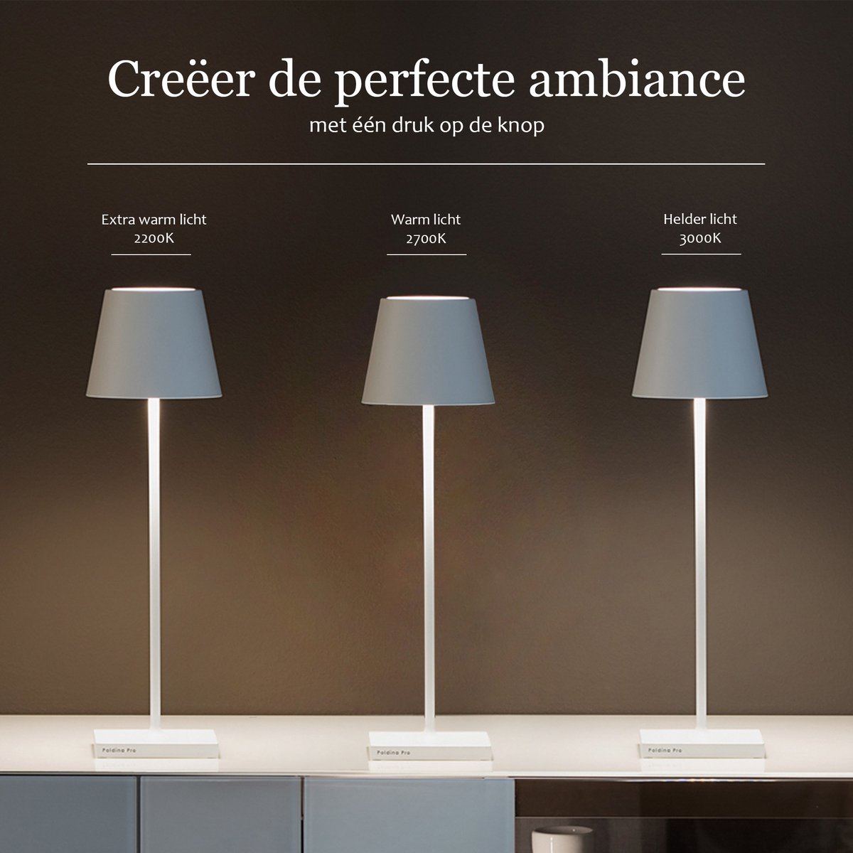 NIB Zafferano LAMPES-À-PORTER Poldina Pro Rechargeable Table Lamp - White NIB Zafferano LAMPES-À-PORTER Poldina Pro Rechargeable Table Lamp - White