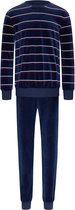 Pastunette for Men - Heren Pyjama set George - Blauw - Velours - Maat L