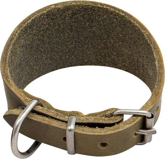 Animal Boulevard Collier Whippet Country Cuir Olive 26 - 33 cm | bol.com