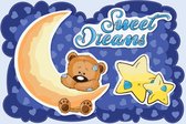 Fotobehang - Vlies Behang - Teddybeer, Maan en Sterren - Sweet Dreams - Kinderbehang - 312 x 219 cm