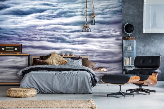 Papier peint photo - Papier peint intissé - Nuages ​​bleus - Couverture nuageuse - 312 x 219 cm