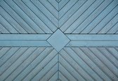 Fotobehang - Vlies Behang - Blauwe Houte Planken - 312 x 219 cm