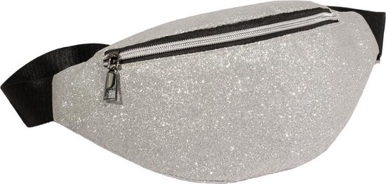kortademigheid draadloos deze Heuptasje zilver glitters fanny pack - zilveren kleine heuptas - glitter  tas tasje... | bol.com