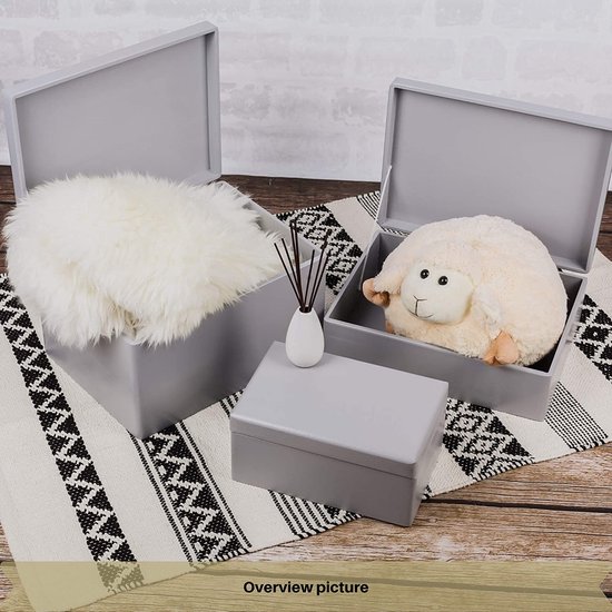Creative Deco Grote Effen Houten Doos Kist Zwart | 30 x 20 x 13 cm ( /- 1 cm) | met Handgrepen | Perfect voor Kest Kestmis, Kostbaarheden, Speelgoed en Gereedschap