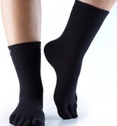 Toesox Casual Crew - Zwart - 36-38