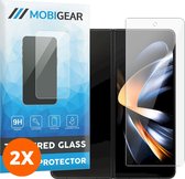 Mobigear - Screenprotector geschikt voor Samsung Galaxy Z Fold 4 Glazen | Mobigear Premium Screenprotector - Case Friendly - Zwart (2-Pack)