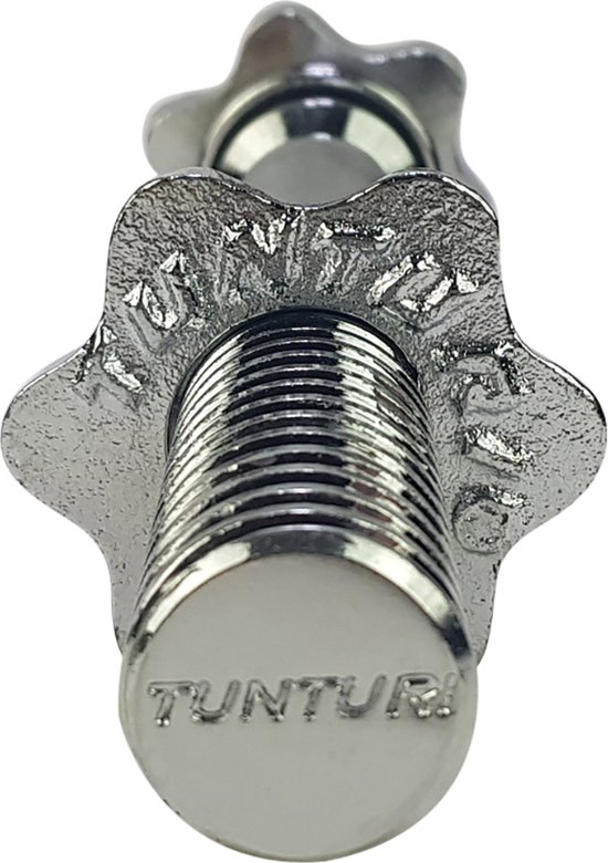 Tunturi Dumbell Gietijzer totaal 15kg - Halterset met schroefsluiting - Dumbbell Set - 1 Halterstang - 30mm - Incl. gratis fitness app