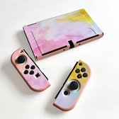 Verf design Soft Cover Roze - Case - Sleeve - Hoes - Beschermhoes geschikt voor Nintendo Switch OLED - Mooi Leuk Cute