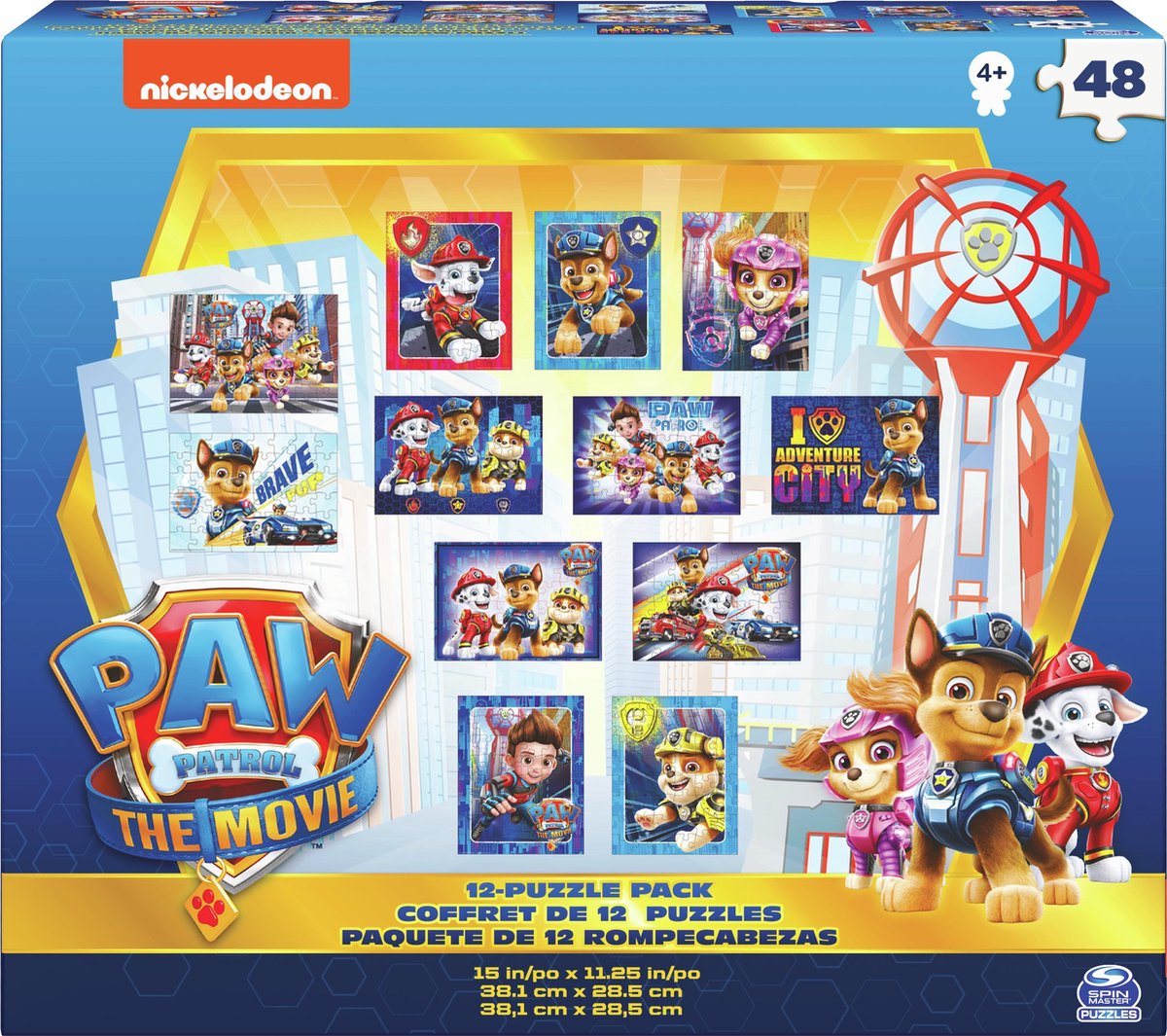 Paw Patrol 12in1 Puzzelset 48 stukjes