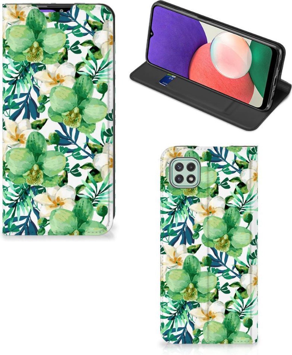 Samsung Galaxy A22 5G Smart Cover Orchidee Groen