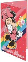 kaart met envelop Minnie Mouse 3D junior 20,5 cm roze