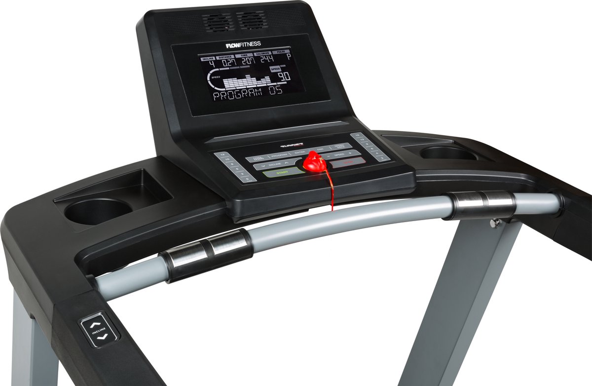 Afbeelding 3 van Flow Fitness Runner DTM2000i Loopband - 34 Programma's - Trainingscomputer - Inklapbaar - Hartslagfunctie