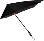 stormparaplu STORMaxi handopening 100 cm zwart/oranje