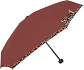 mini-paraplu 90-54-18 cm opvouwbaar dames bruin