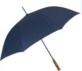 paraplu automatisch 83 x 103 cm microvezel/hout marineblauw