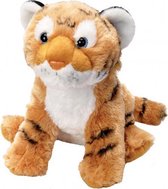 knuffel tijger junior 30 cm pluche oranje/wit