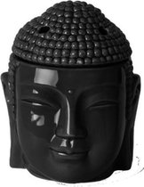 waxbrander Boeddha 14,5 x 12 cm steen zwart
