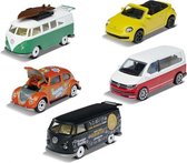 miniatuurvoertuigen Volkswagen 7,5 cm staal 5-delig