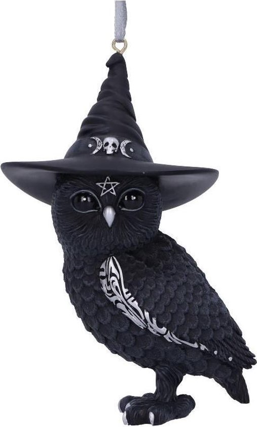 Figurine Chouette Occulte Owlocen Nemesis Now - Statue Mystique En Résine 13,5 Cm Noir