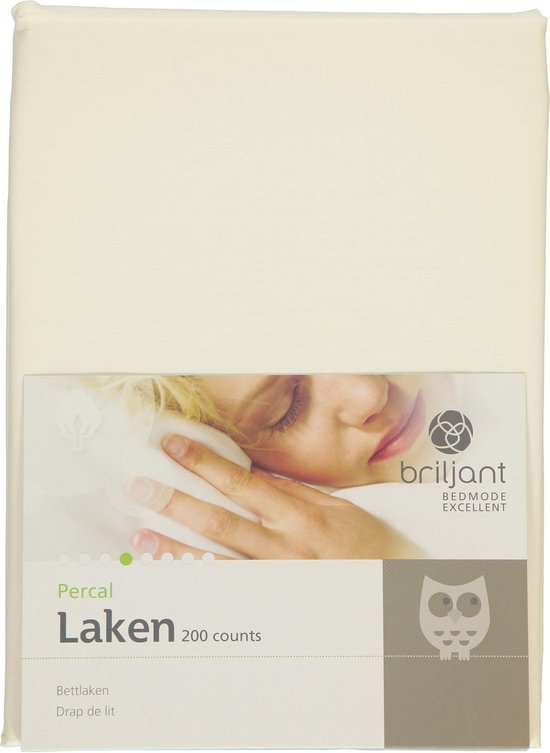 Briljant Home - Laken Percal 200x275 - Off-white - 100% Katoen