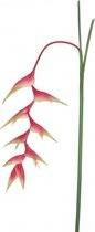kunstbloem Heliconia 134 cm roze/groen