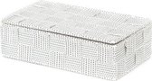 opbergmand Toronto 21 x 12 x 5,5 cm nylon wit S