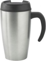 thermosbeker Urban 0,4 liter RVS zilver/zwart