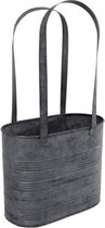 bloempot Noor 20 x 16 cm staal grijs