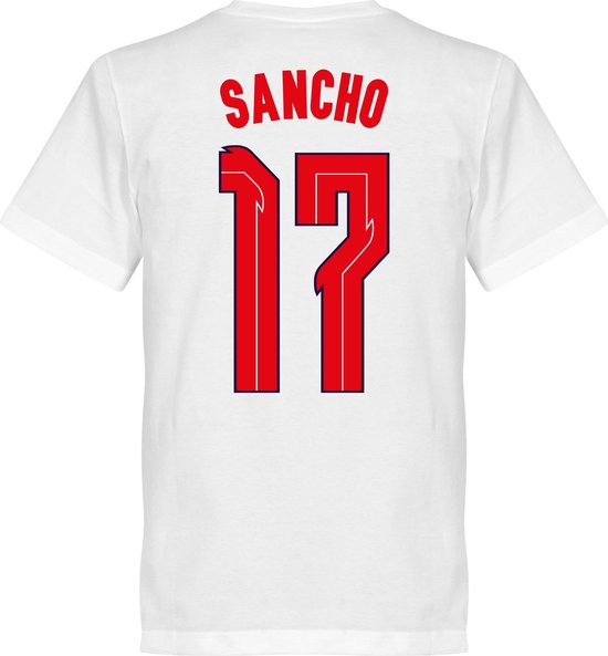 T-Shirt Angleterre Sancho 17 Team - Wit - Enfants - 104