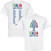 Italië Champions Of Europe 2021 Selectie T-Shirt - Wit - 3XL