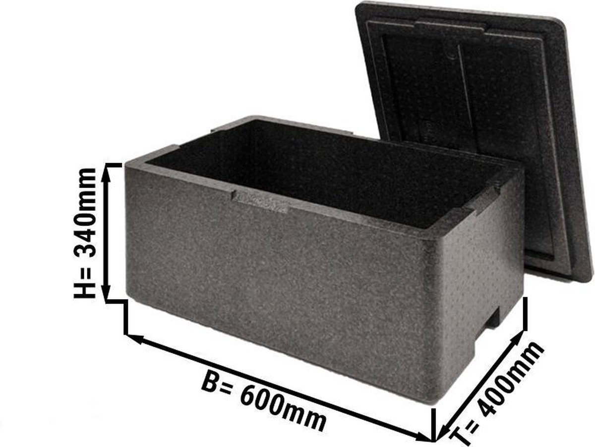 Thermobox GN 1/1 - 52,3 liter | Isolatiebox | Piepschuim box | Polibox | Warmhoudbox | GGM Gastro