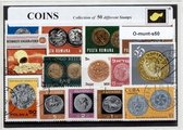 Munten – Luxe postzegel pakket (A6 formaat) : collectie van 50 verschillende postzegels van munten – kan als ansichtkaart in een A6 envelop - authentiek cadeau - kado - geschenk - kaart - verzameling - munt - coin - importa - collectie - valuta