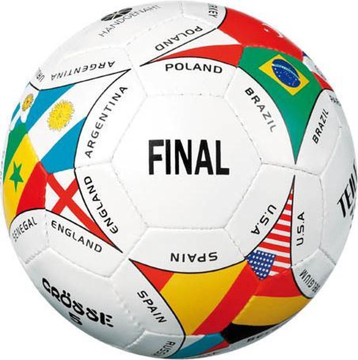 Beco Voetbal Vlaggen 20 Cm Leer Wit