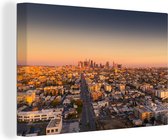 Canvas Schilderij Los Angeles - California - Zonsondergang - 120x80 cm - Wanddecoratie