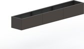 MySteel Gepoedercoat staal plantenbak Texas xxl 3000x500  - Kleur: RAL9010 (wit) - Hoogte: 800mm