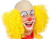 Carnival Toys Verkleedpruik Clown Heren Latex Geel One-size