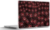 Laptop sticker - 17.3 inch - Luipaard - Design - Rood - 40x30cm - Laptopstickers - Laptop skin - Cover