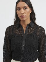 Vila Blouse Vijania L/s Lace Shirt 14068906 Black Dames Maat - W40