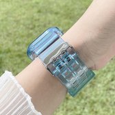 Verkleuring in licht Vervangende horlogeband voor Apple Watch Series 6 & SE & 5 & 4 40 mm / 3 & 2 & 1 38 mm (blauw)