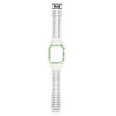Kristalheldere kleurcontrast vervangende horlogeband voor Apple Watch Series 6 & SE & 5 & 4 40 mm / 3 & 2 & 1 38 mm (groen)