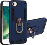 Voor iPhone SE 2020/8/7 2 in 1 Armor Series PC + TPU beschermhoes met ringhouder (koningsblauw)