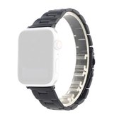 Rvs Drie Kralen Hand Afneembare Xiaoman Taille Band Polsband Voor Serie 6 & SE & 5 & 4 44mm/3 & 2 & 1 42mm (Zwart)