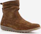 Hush Puppies suede dames enkellaarsjes - Bruin - Maat 42 - Echt leer - Uitneembare zool