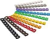 Kabel Markeringen Cijfers - 2,5 tot 6mm - 100 stuks - Diverse kleuren