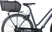 basil cento tech fiber nordlicht mik - fietsmand - achterop - solid zwart