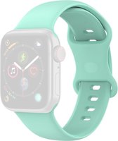 Compatible apple watch bandje - By Qubix - Siliconen sportbandje - Mint Groen - Maat: M/L - Geschikt voor Apple Watch 38mm / 40mm / 41mm - Apple watch series 3/4/5/6/7