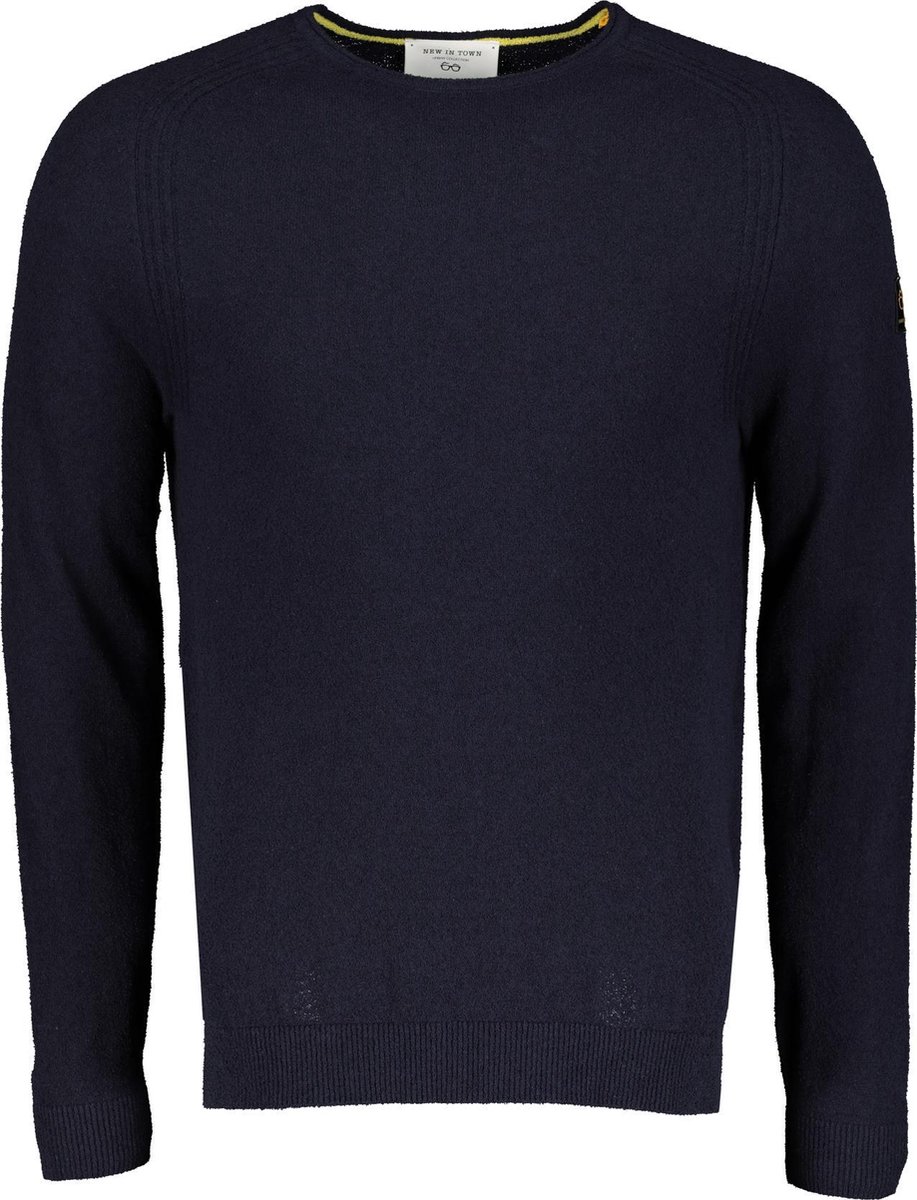 New In Town Pullover - Slim Fit - Blauw - XXL