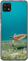 6F hoesje - geschikt voor Samsung Galaxy A22 5G -  Transparant TPU Case - Turtle #ffffff