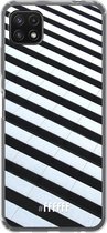 6F hoesje - geschikt voor Samsung Galaxy A22 5G -  Transparant TPU Case - Mono Tiles #ffffff